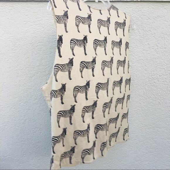 Vintage Primitive Arts Ltd. Cotton Zebra Vest - Picture 5 of 6